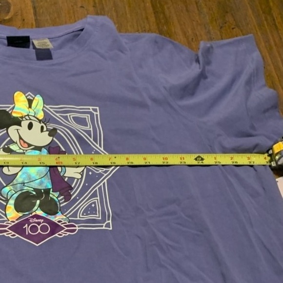 Walt Disney Company 100 Year Celebration T-shirt with Holograph Minnie Mouse 1X - Picture 6 of 7